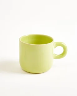 Seia mug & saucer lime