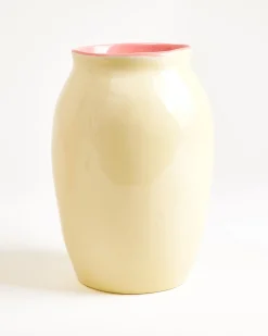 Sombra vase L yellow pink