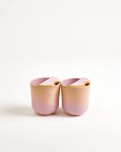 To-Go Becher klein gelb rosé 2er-Set