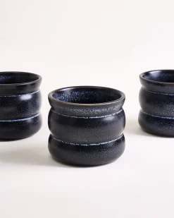 Turmalina Becher klein bubble schwarz 4er-Set