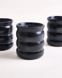Turmalina - Set of 4 cups large bubble black