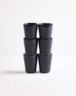 Turmalina - Set of 6 Espressocups black