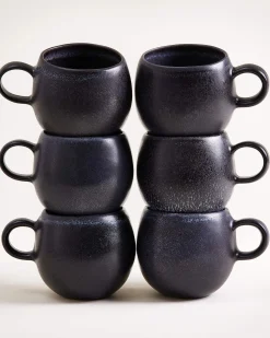 Turmalina Tasse groß schwarz 6er-Set